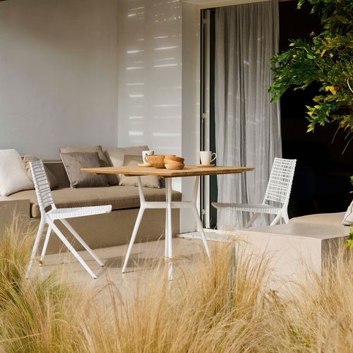 Table contemporaine - BRANCH  - Tribù - en aluminium / en wengé / avec piètement en wengé