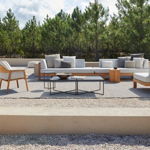 Table basse contemporaine - NATAL ALU - Tribù - en aluminium / en aluminium laqué / avec piètement en aluminium