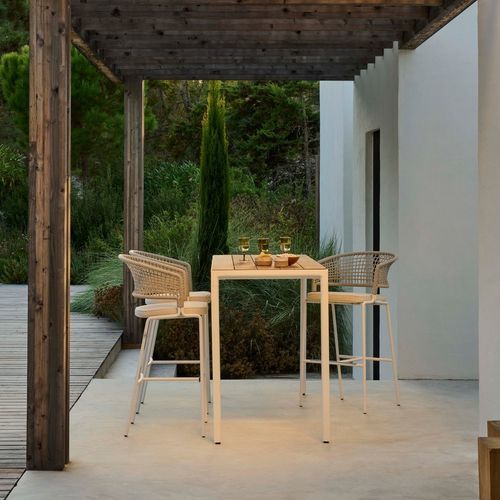 Table mange-debout contemporaine - ILLUM - Tribù - en aluminium / avec piètement en aluminium / rectangulaire