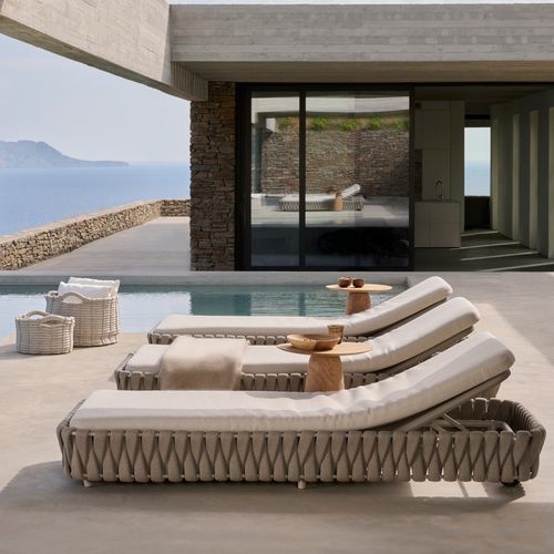 Bain de soleil contemporain - TOSCA - Tribù - en tissu / en polyoléfine / dossier ajustable