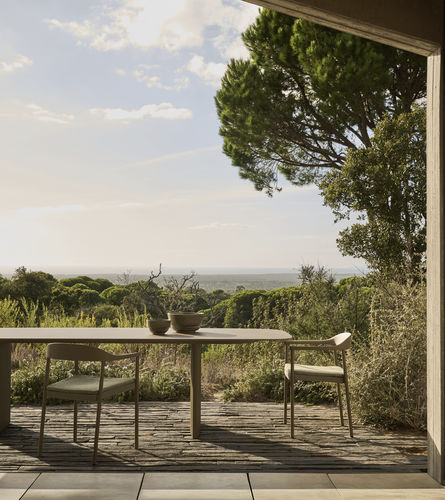 Chaise de jardin design - ILLUM - Tribù - d'extérieur / en Batyline® / avec piètement en aluminium laqué