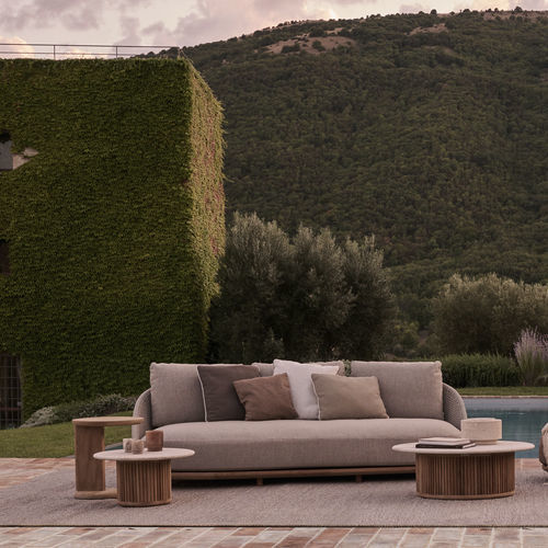 Canapé contemporain - ELIO - Tribù - d'extérieur / en tissu / avec accoudoirs