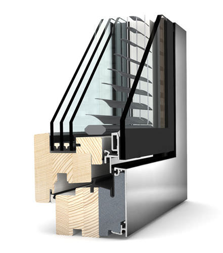 Fenêtre en bois - HV 350 - Internorm - en aluminium / coulissante / basculante