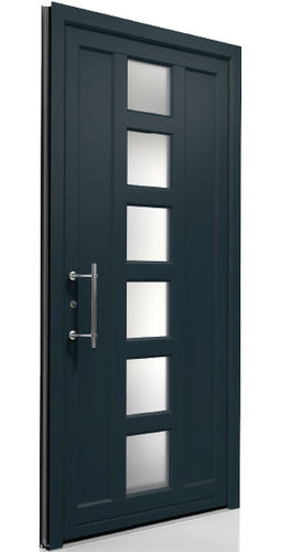 Porte d'entrée - AT 200 VA-A3B - Internorm - en aluminium / battante / semi-vitrée