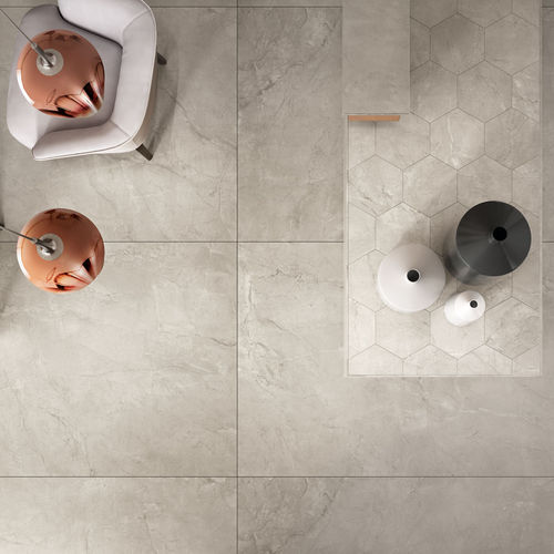 Carrelage en grès cérame - ELEMENTS LUX : SILVER GREY - CERAMICHE KEOPE - brillant / d'intérieur / mural