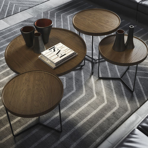 Table basse contemporaine - SATI - LE FABLIER - en chêne / en frêne / avec piètement en métal