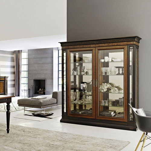 Vitrine classique - SIGNA   - LE FABLIER - en verre / en noyer