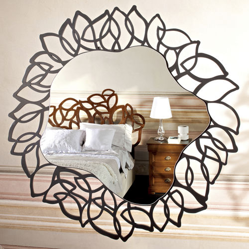 Miroir mural - PAVE'  - LE FABLIER - contemporain / en bois / noir