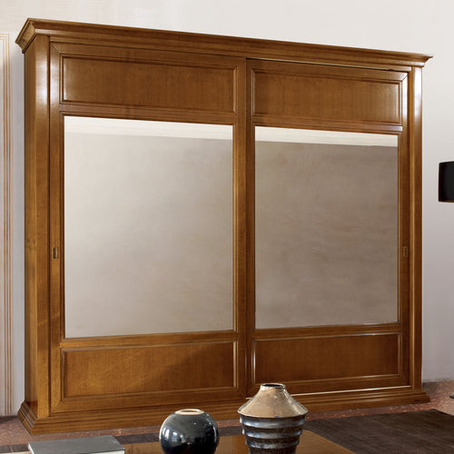 Armoire classique - IRIDIO  - LE FABLIER - en bois / à porte coulissante / avec miroir