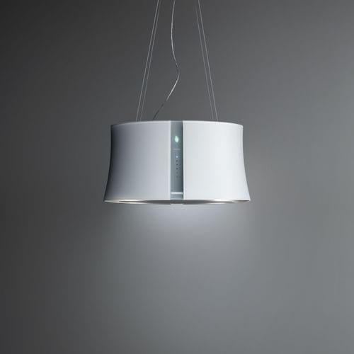Hotte îlot - ZEPHIRO E.ION - falmec - à recyclage / avec éclairage intégré / design original
