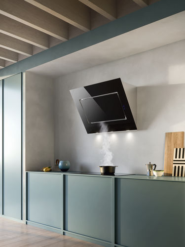 Hotte murale - DESIGN : QUASAR - falmec - avec conduit / à recyclage / avec éclairage intégré
