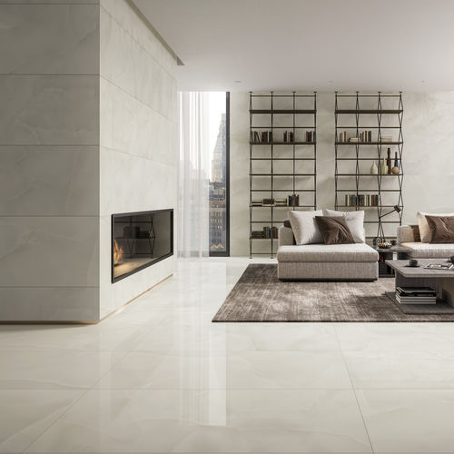 Carrelage en grès cérame - PRESTIGIO ONYX WHITE - CERAMICHE REFIN - brillant / d'intérieur / de salle de bain