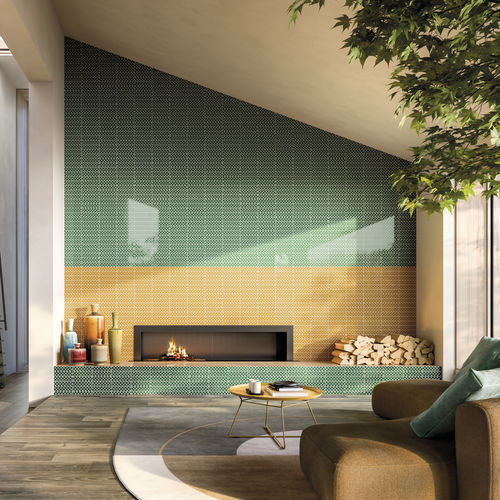 Carrelage en grès cérame - UPSIDE GREEN - CERAMICHE REFIN - d'intérieur / de salle de bain / pour salle de sejour