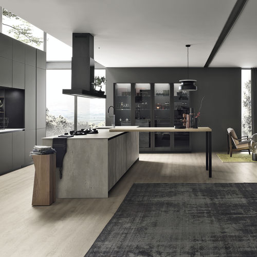 Cuisine contemporaine - ALIANT - STOSA CUCINE - en bois / en verre / en HPL