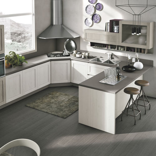 Cuisine contemporaine - CITY  - STOSA CUCINE - en bois / en pierre reconstituée / en Fenix NTM®