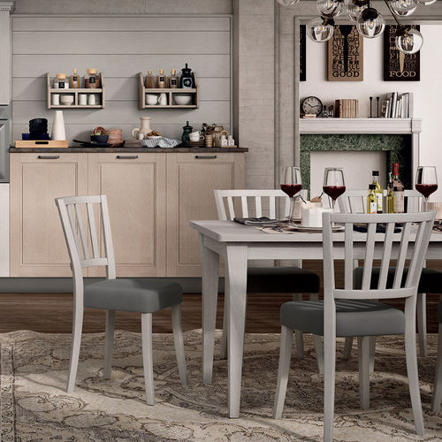Chaise de salle à manger classique - S09 - STOSA CUCINE - de cuisine / en tissu / avec piètement en bois