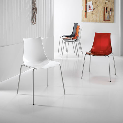 Chaise contemporaine - LUCE - STOSA CUCINE - de cuisine / en polymère / avec piètement en métal peint