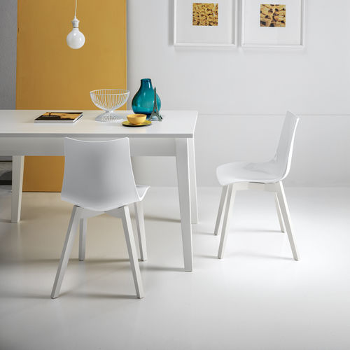 Chaise contemporaine - PATRIZIA - STOSA CUCINE - de cuisine / en polycarbonate / avec piètement en hêtre