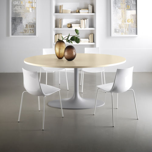 Table à manger contemporaine - STOCCOLMA - STOSA CUCINE - en stratifié / avec piètement en métal / ronde