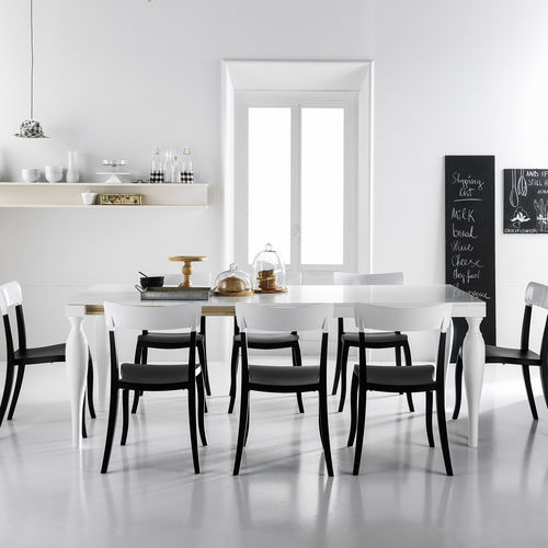 Table à manger classique - ANCONA - STOSA CUCINE - en bois laqué / avec piètement en bois laqué / rectangulaire