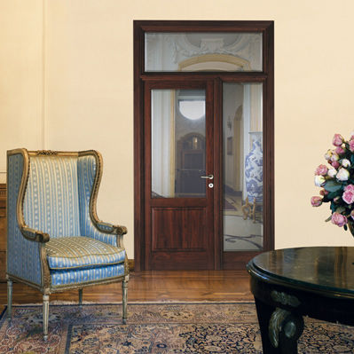 Porte d'intérieur - BALDI - Dierre - en bois massif / battante / vitrée