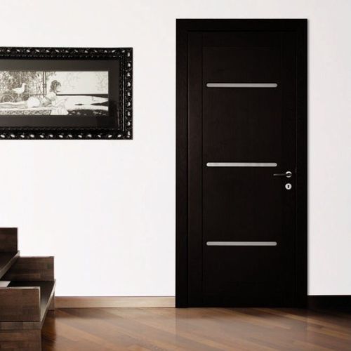 Porte d'intérieur - DE SIMONE - Dierre - en bois massif / battante / vitrée