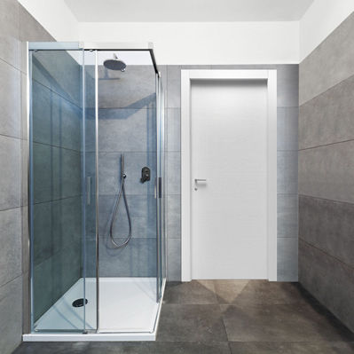 Porte d'intérieur - SYNTHESIS - Dierre - en bois / en aluminium / battante