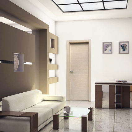Porte d'intérieur - INSERT FEEL - Dierre - en bois / en aluminium / battante