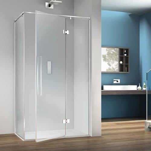 Cabine de douche en verre - SOFIST - Megius SpA - en aluminium / pivotante / rectangulaire
