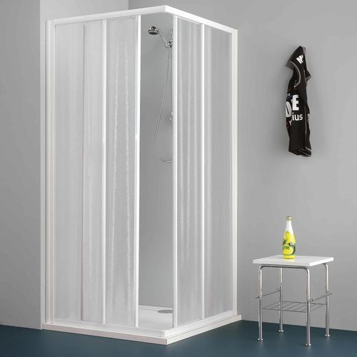 Cabine de douche en verre - SPRINT AA1+AA1 - Megius SpA - en aluminium / à portes coulissantes / rectangulaire