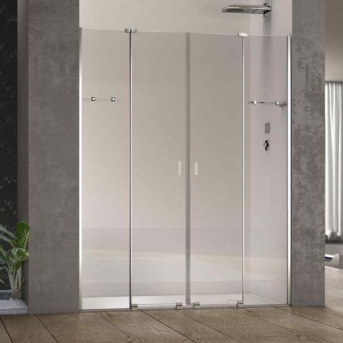 Cabine de douche en verre - ILLUSION P2S - Megius SpA - en aluminium / à portes coulissantes / rectangulaire