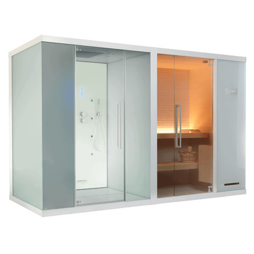 Sauna finlandais - NIRVANA COMBI 1 - Megius SpA - hammam / résidentiel / en Hemlock