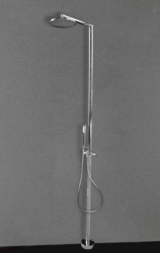 Colonne de douche en acier - TUBE - Megius SpA - finition chrome / sur pied / contemporaine