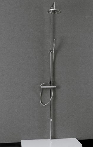 Colonne de douche mécanique - LINE LONG - Megius SpA - en acier / finition chrome / sur pied