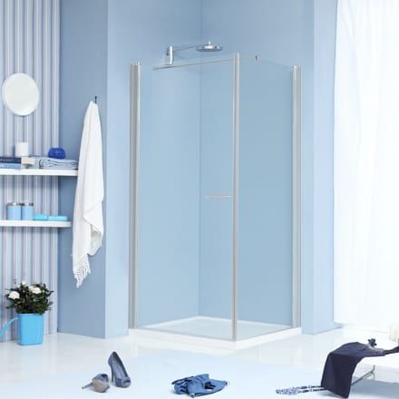 Cabine de douche en verre - WEB 1.0 - Megius SpA - en aluminium / pivotante / d'angle