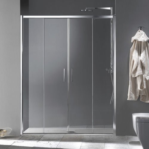 Cabine de douche en verre - MORE LIVE P2S - Megius SpA - en aluminium / à portes coulissantes / en niche