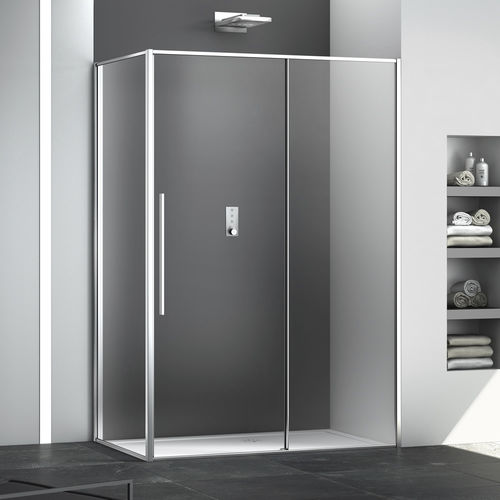 Cabine de douche en verre - ZEN P1S+F00 - Megius SpA - en aluminium / en inox / à portes coulissantes