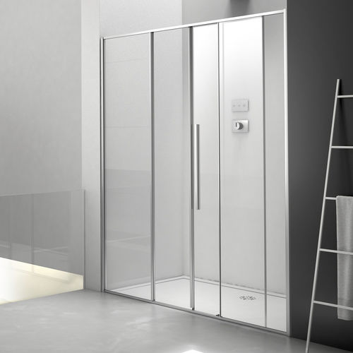 Cabine de douche en verre - ZEN PCS - Megius SpA - en aluminium / à portes coulissantes / rectangulaire