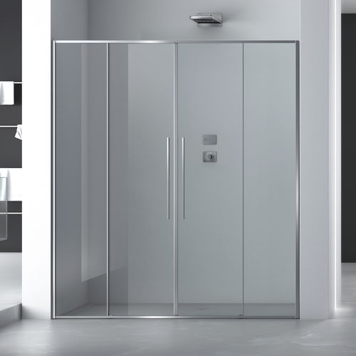 Cabine de douche en verre - ZEN P2S - Megius SpA - en aluminium / en inox / à portes coulissantes