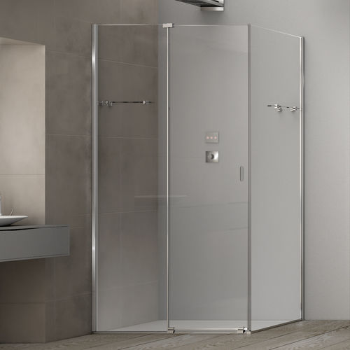 Cabine de douche en verre - ILLUSION A1S+FSM - Megius SpA - en aluminium / en inox / à portes coulissantes