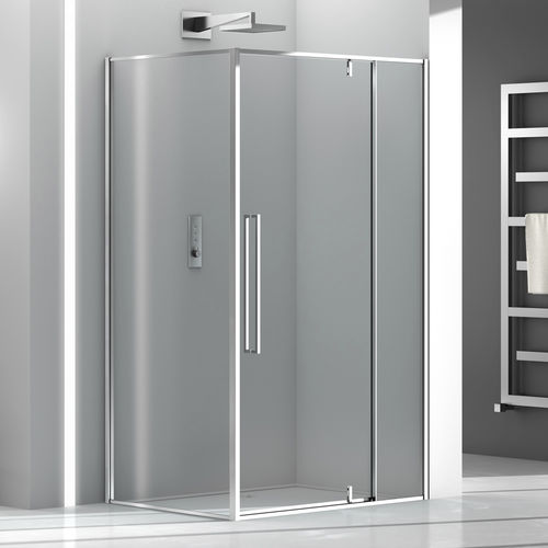 Cabine de douche en verre - ZEN PVF+F00 - Megius SpA - en aluminium / avec porte pivotante / d'angle