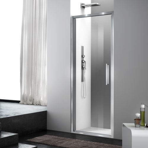 Cabine de douche en verre - LIVE TOP PV0 - Megius SpA - en aluminium / battante / en niche