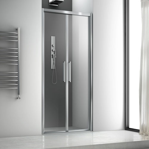 Cabine de douche en verre - LIVE TOP SAL - Megius SpA - en aluminium / avec porte pivotante / d'angle