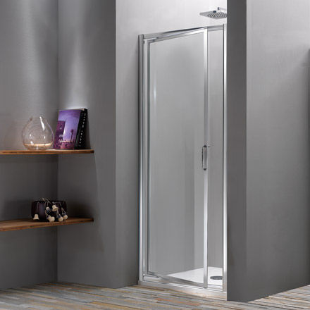 Cabine de douche en verre - VANITY B10 - Megius SpA - en aluminium / avec porte pivotante / d'angle