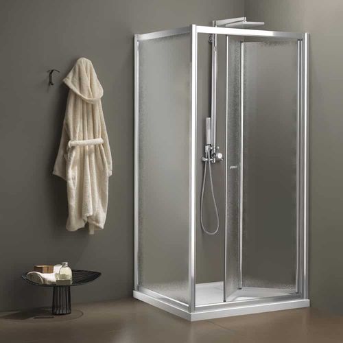 Cabine de douche en verre - MORE LIVE - Megius SpA - en aluminium / pliante / d'angle