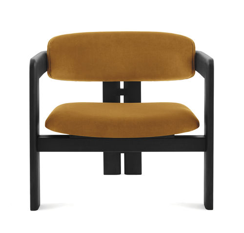 Fauteuil contemporain - 0417  - Gallotti&Radice - en cuir / en tissu / en frêne