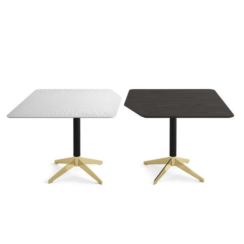 Table contemporaine - ZEN - Gallotti&Radice - en frêne / en verre / en aluminium anodisé