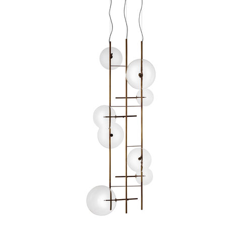 Suspension - BOLLE TELA - Gallotti&Radice - en laiton / en verre soufflé / contemporaine