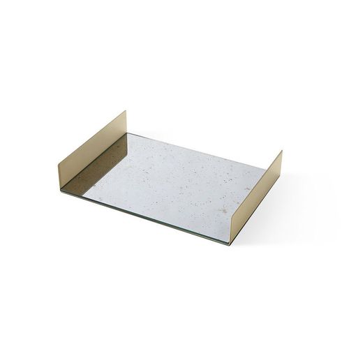 Plateau de service en laiton - FOLDED TRAY - Gallotti&Radice - en métal argenté / en verre / à usage domestique
