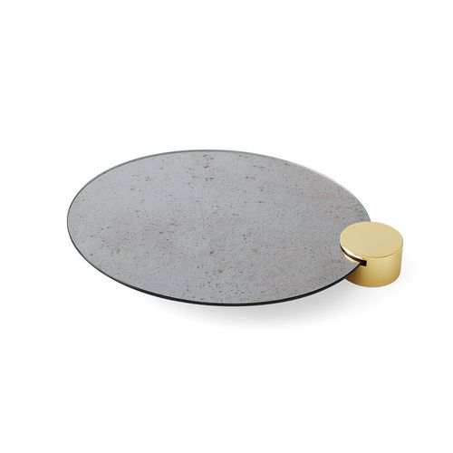 Plateau de service en métal - ODETTE - Gallotti&Radice - en verre